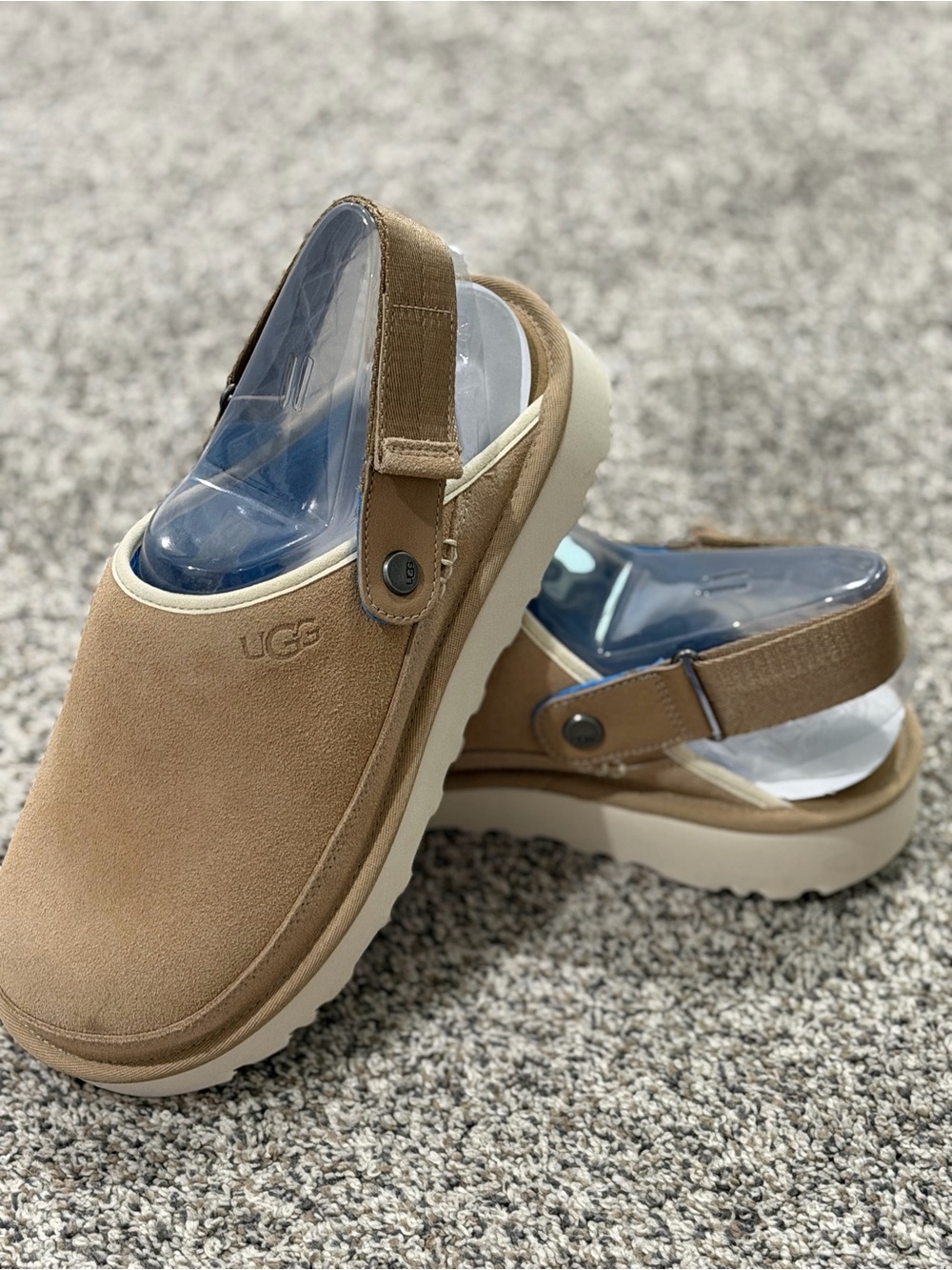 UGG Men's Suede Slingback Sandals in Chestnut Tan